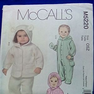 McCall's M5220 Infant Snowsuit Jacket Pants